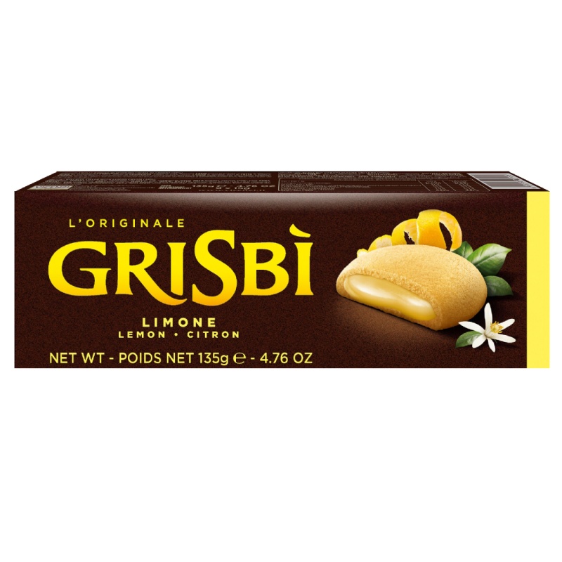 Lemon Cream Grisbi Italian Cookies Biscuits Vicenzi 135g